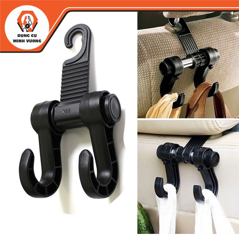 Móc Treo Đồ Sau Ghế Ô Tô Thiết Kế Chia Đôi 2 Móc Tiện Lợi _ [Dụng Cụ Minh Vương]