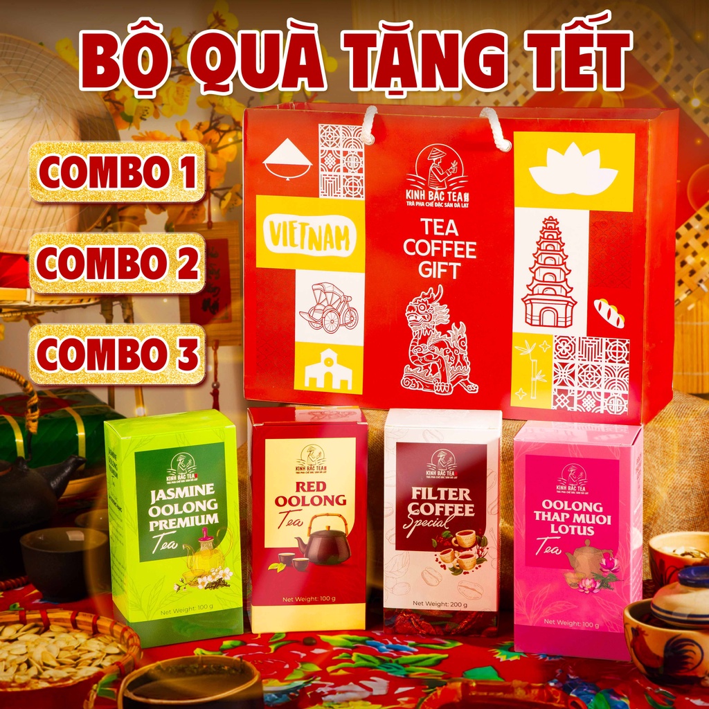 Set Quà Tết Cao Cấp Sang Trọng 2024 | Trà - Cà Phê - Ly Cao Cấp (Quà tặng đối tác, tri ân khách hàng - Xuân Giáp Thìn)