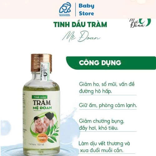 Tinh dầu tràm Mệ Đoan nguyên chất giữ ấm phòng cảm lạnh xua đuổi côn trùng 50ml