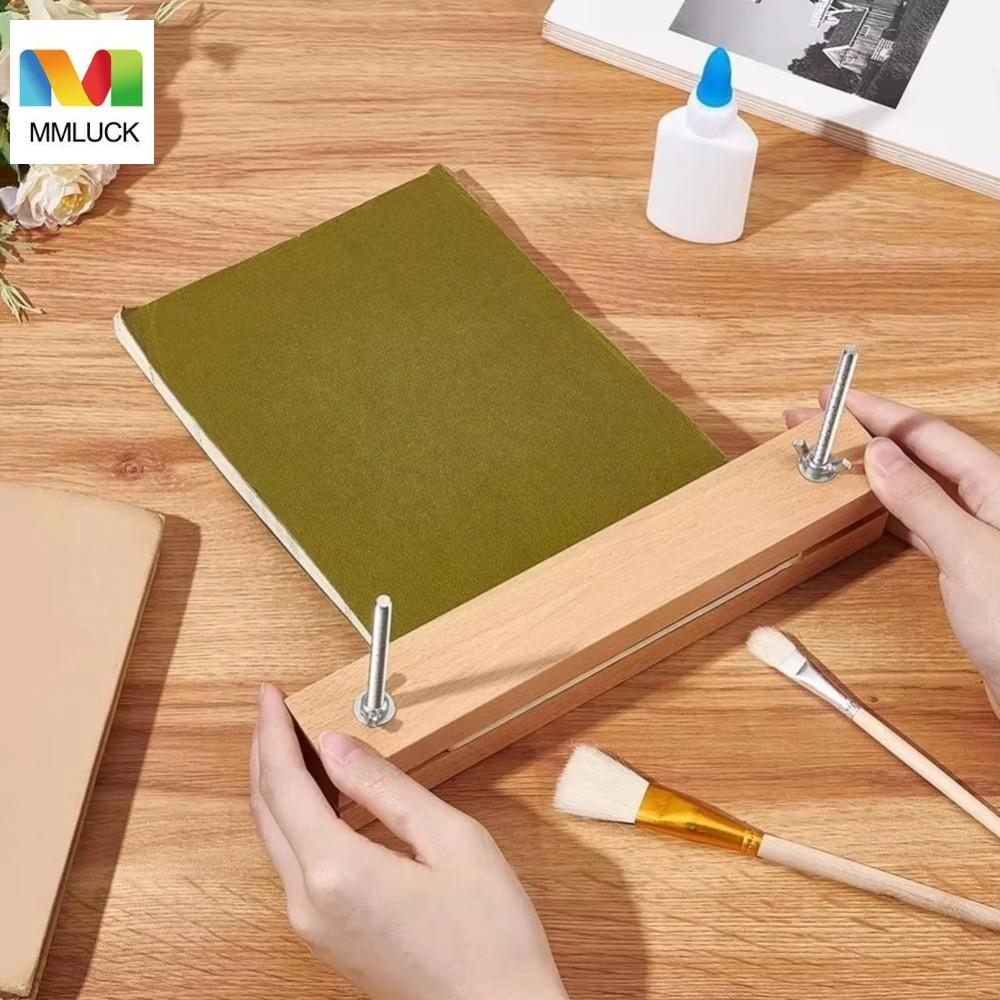MMLUCK Đa chức năng Máy ép giấy phẳng Di động Mạnh mẽ Máy đóng bìa Dụng cụ đóng sách Thực tế Máy ép sách gỗ Trường học
