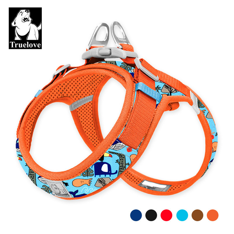 TRUELOVE Adjustable Dog Harness Reflective Pet Harness Durable Breathable