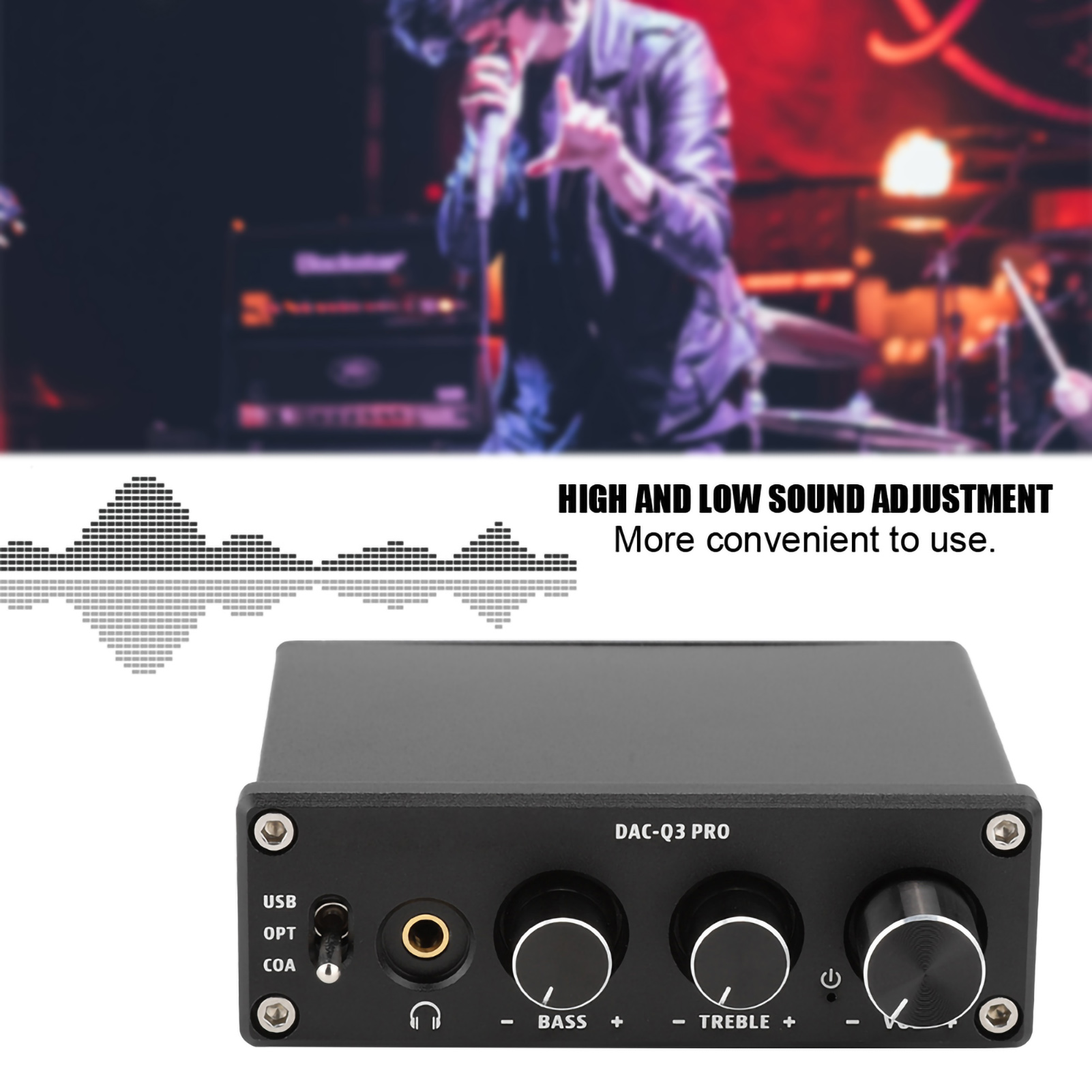 Bộ giải mã âm thanh mini AC-Q3 PRO DAC Bộ giải mã âm thanh di động với bộ khuếch đại tai nghe cho tai nghe 3 5MM