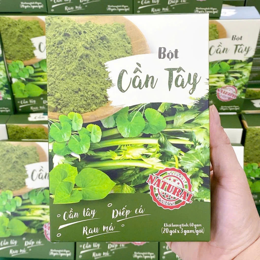 Bột Cần Tây Diếp Cá Rau Má Hộp 20 Gói Chính Hãng Cao Cấp ✔️️️ Trắng da đẹp dáng giải nhiệt mát gan thanh lọc cơ thể