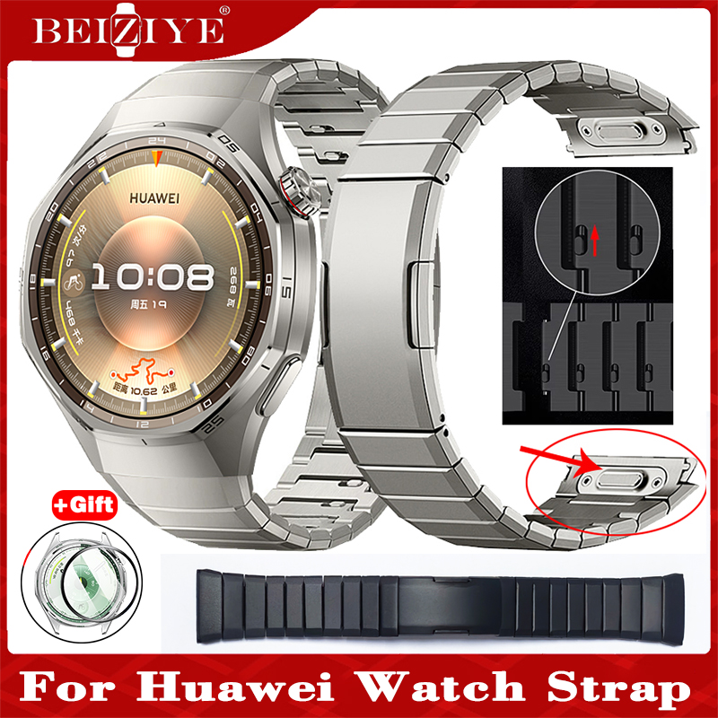 Dây đeo Titan phát hành nhanh cho Huawei Watch GT 6 Pro 46mm Smart Watch Wristband GT 5 Pro 46mm Strap Dây đeo tay bằng kim loại