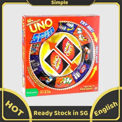 UNO Spin Card Board Game For Family Party Game Ages 6+ Boy child Girl Toy Gift