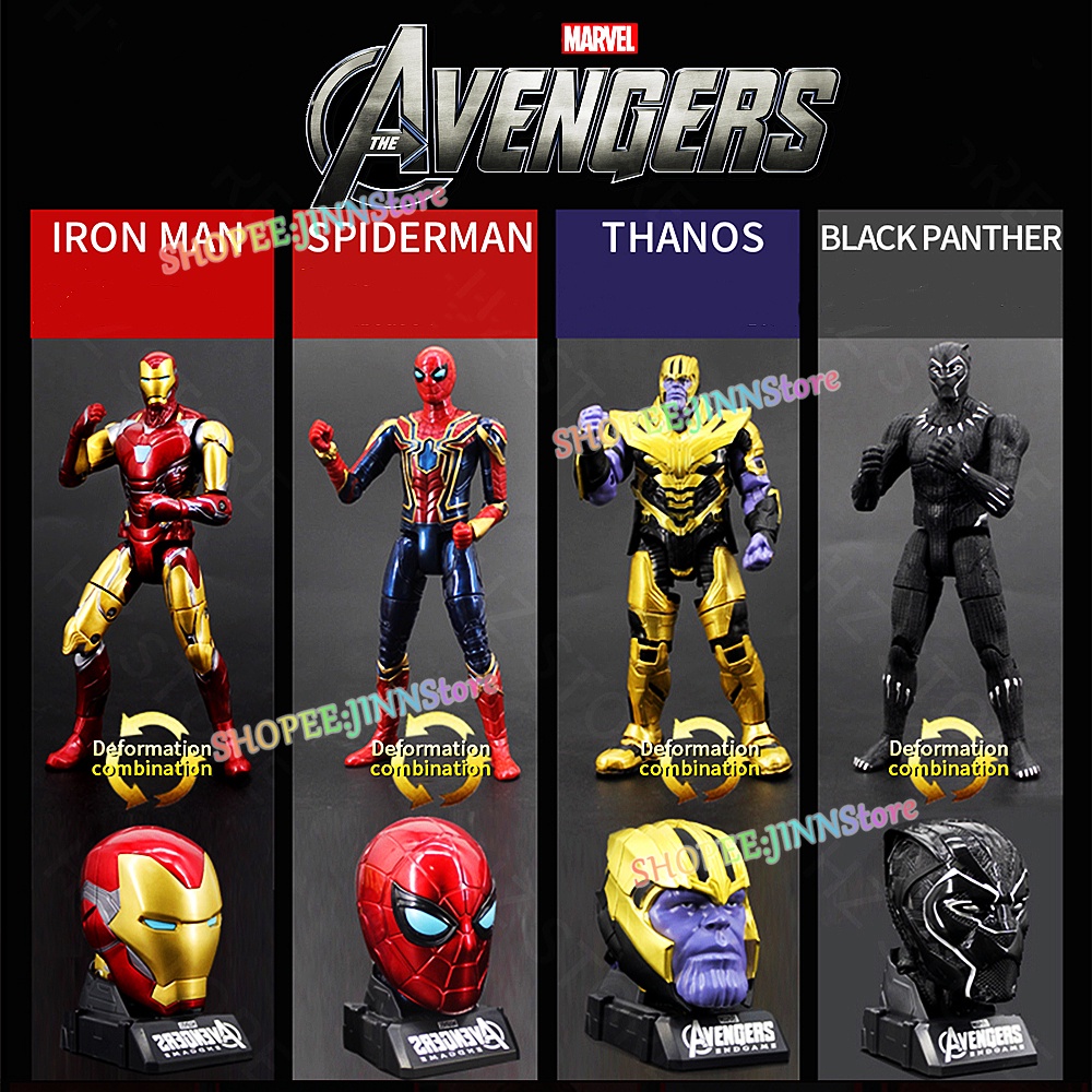 Mô Hình Nhân Vật Siêu Anh Hùng Ironman Capn America Spider Man Thanos