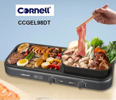 Cornell 2-in-1 Steamboat BBQ Pan Grill (CCGEL98DT)