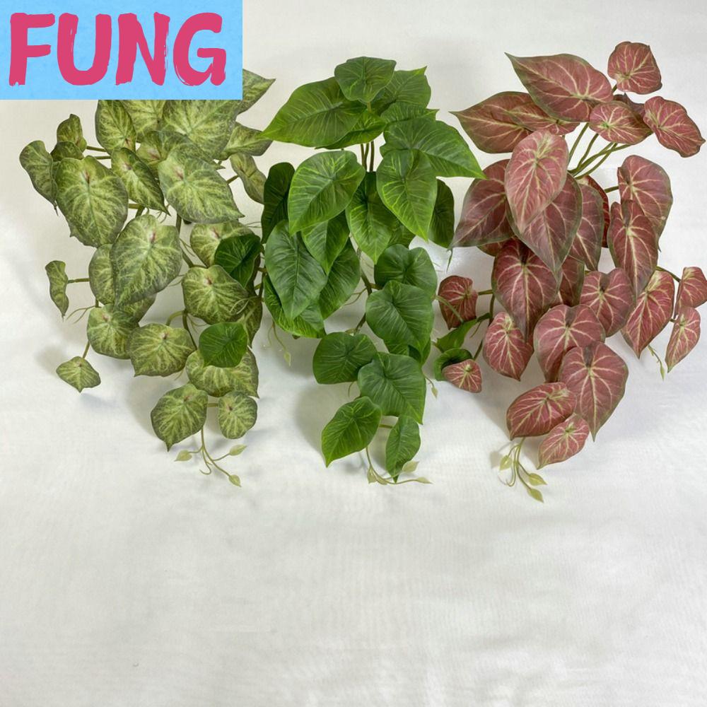 FUNG ต้นไม้สีเขียว ใบพืชสีเขียวประดิษฐ์ สัมผัสได้จริง พลาสติกทำจากพลาสติก พืชแขวนปลอม พร็อพถ่ายภาพ งานทำมือ พืชปลอมปลอมจำลอง ตกแต่งบ้านห้องนั่งเล่น ราคา 138 บาท*ส่งฟรี