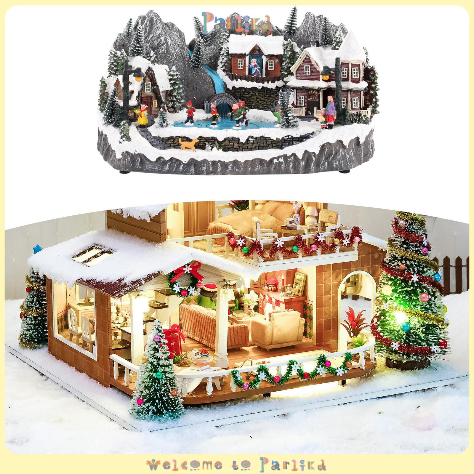 LOVIVER Christmas Village House Figurine Table Centerpiece with Lights and Music ราคา 3,286 บาท*ส่งฟรี