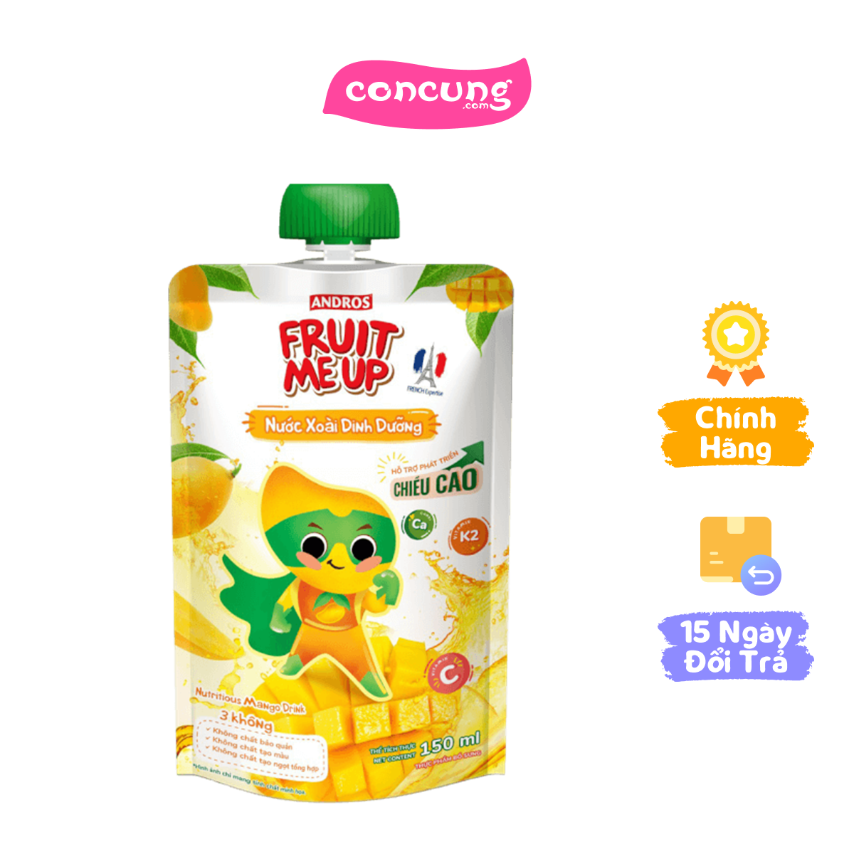 Fruit Me Up Nước Xoài Dinh Dưỡng 150ml/Fruit Me Up Nutrious Mango drink 150ml