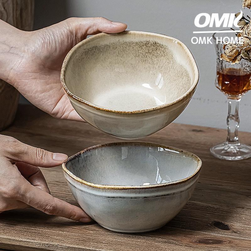 OMK Vintage style ceramic 5.3 inch bowl 400ML