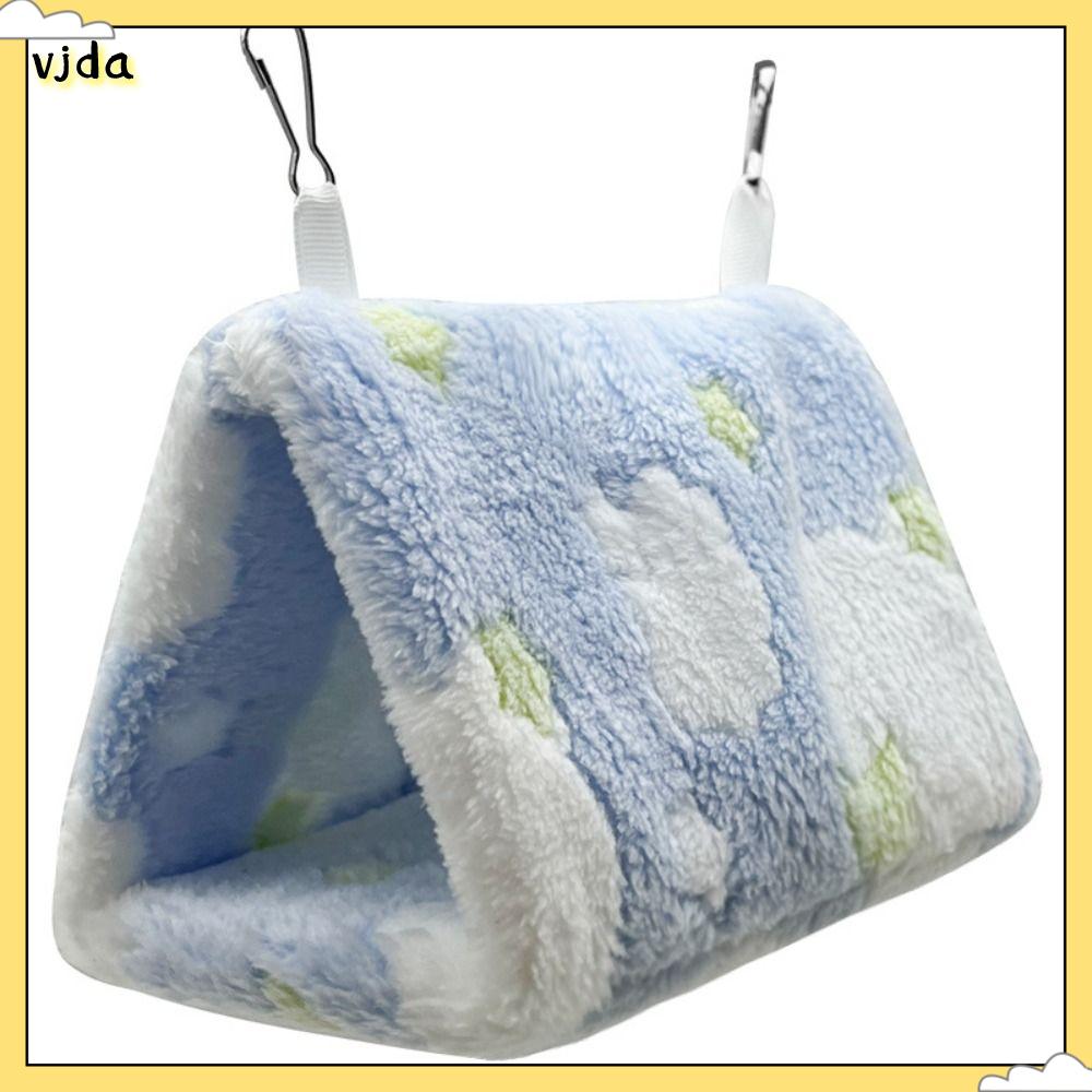 VJDA Ấm cúng Lồng treo cho vẹt Chống nhai Lót lông cừu Nhà của chuột hamster Di động với khóa cài Lồng chim mini cho thú cưng Chim