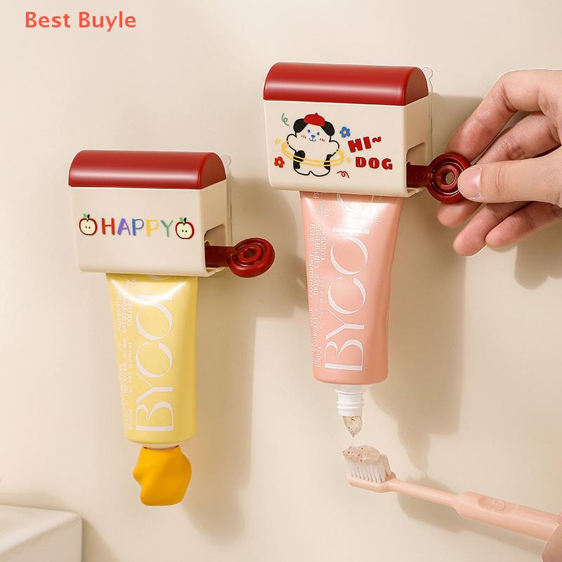 💖Best Buyle 1 cái Tự Động Kem Đánh Răng Dispenser Sáng Tạo Tường Gắn Kết Và Bàn Chải Đánh Răng Nhỏ Chủ Ép Cho Gia Đình Phòng Tắm Vòi Sen