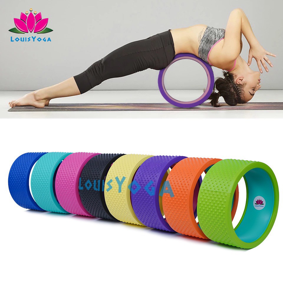Vòng tập yoga 33cm trơn,gai khung nhựa abs bọc tpe cao cấp loại 1