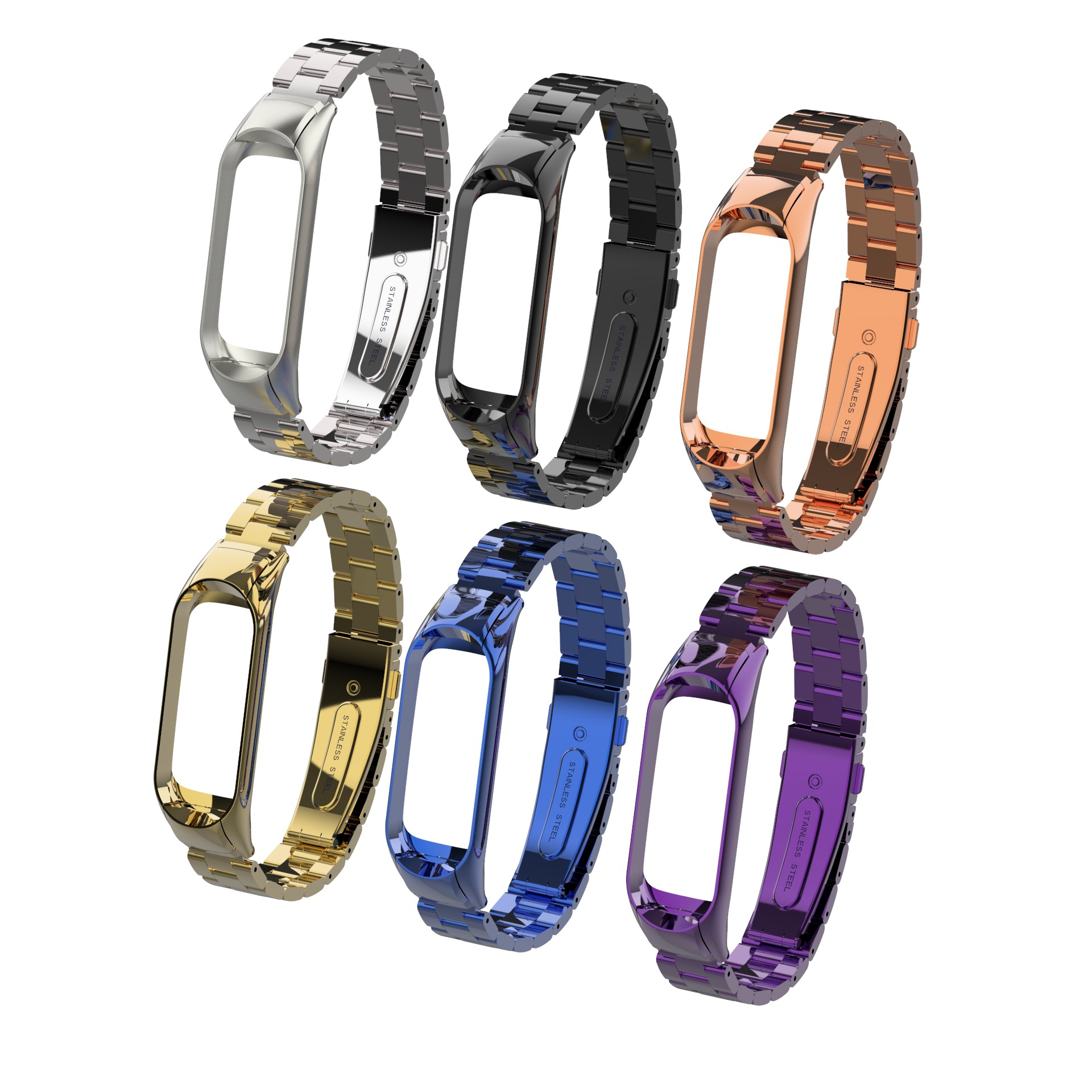 [Cabin Dây đồng hồ] thích hợp cho mi band 5 celet 6 dây đeo cổ tay bằng thép không gỉ dây đeo ba hạt rắn năm thế hệ dây đeo kim loại sáu thế hệ
