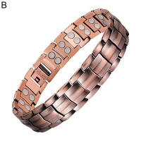 Men Bracelet Magnetic Pure Copper Durable Smooth Therapy Bracelet for Daily Wear