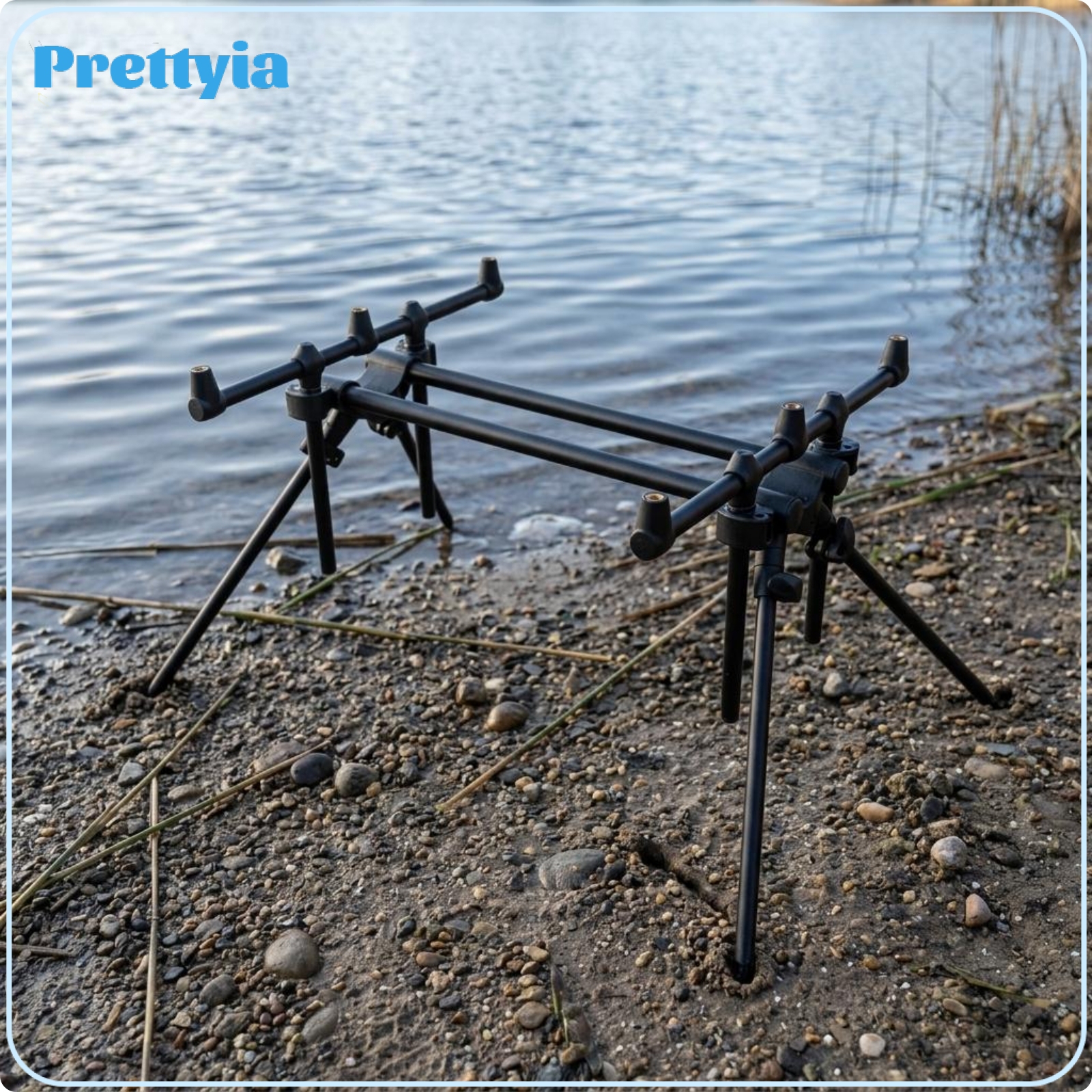 Prettyia Adjustable 3 Rod Pod Stand Rustproof Tripod Rod Pod Non-Slip Fishing Pole Holder Easy to Install ราคา 2,161 บาท*ส่งฟรี