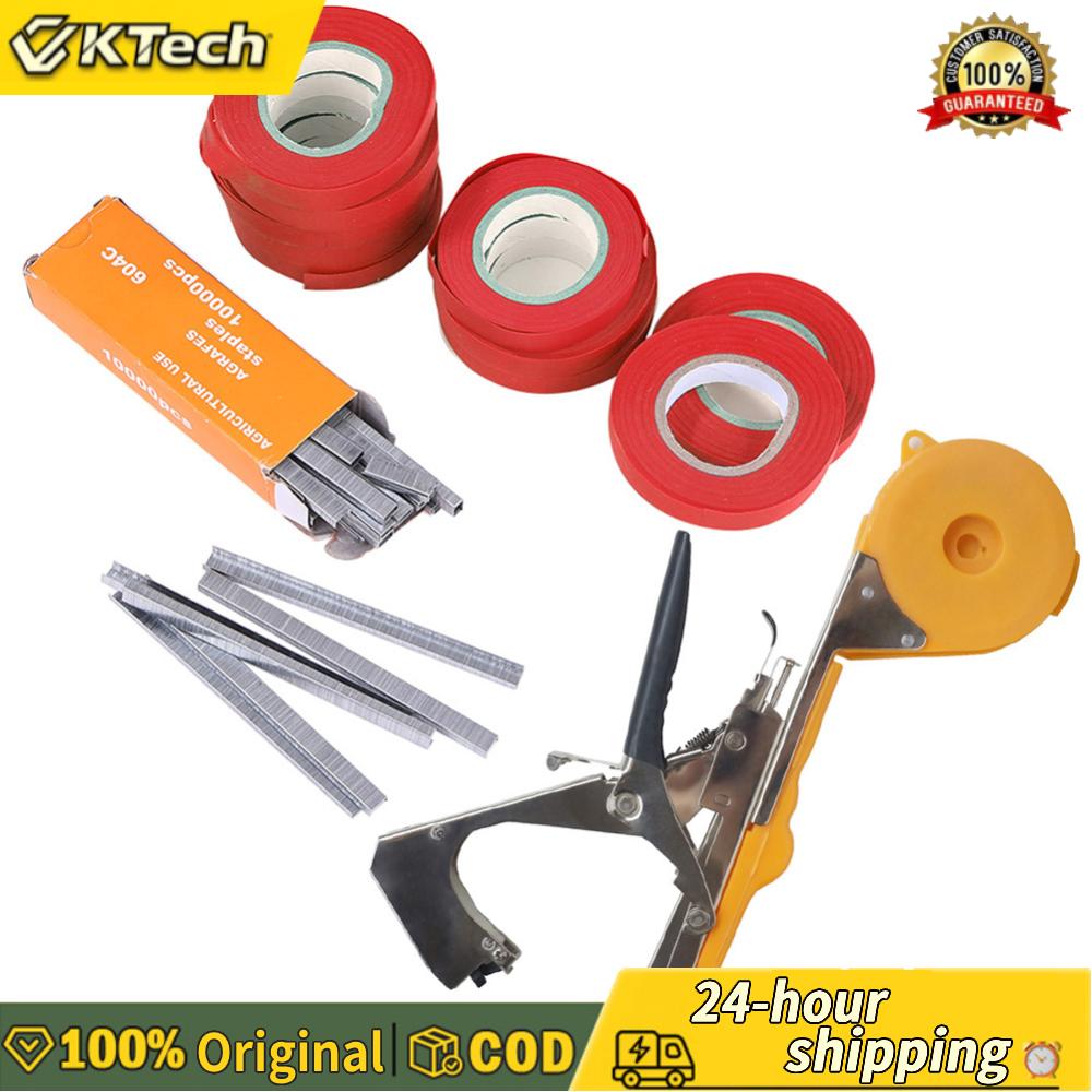 【Vktech】เครื่องรัดต้นไม้แบบอัตโนมัติพร้อมเทป 10 ม้วนและกาวแท็บเล็ตสำหรับสวน ฟาร์ม และโรงเรือนปลูกพืช ราคา 413 บาท*ส่งฟรี