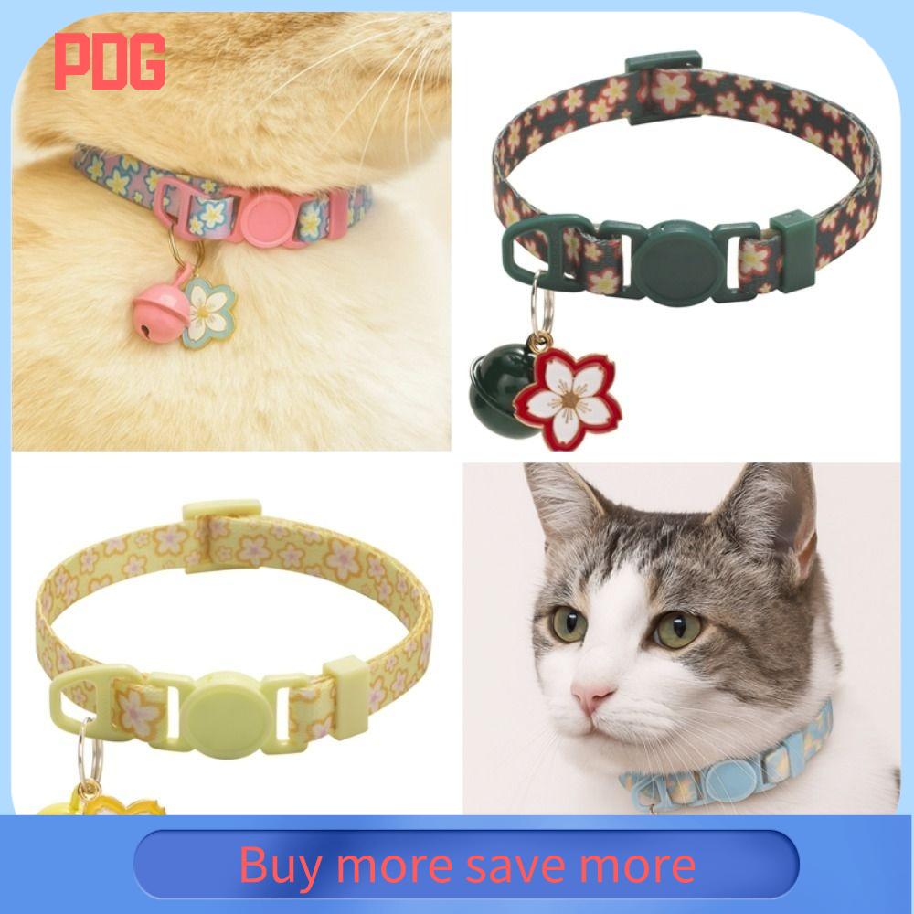 PDG Phim hoạt hình Dây Cổ Cho Mèo Có thể điều chỉnh Đồ dùng cho thú cưng Dây chuyền mèo con Dễ thương Đầu mèo dễ thương Dây chuyền  chuông Phụ kiện cho mèo