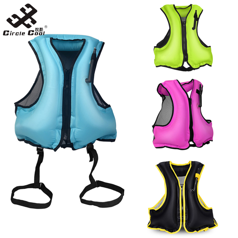 Circle Cool Kids Life Jacket Lightweight Inflatable Swim Vest Floating Device For Swimming Drifting Surfing Water Sports