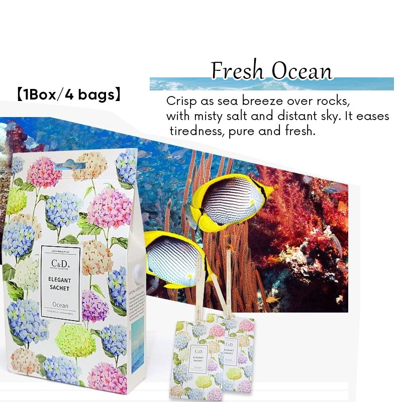 🇸🇬【SG stock】4PCS Wardrobe Sachet Wardrobe Freshener Car Air Freshener Aromatherapy Hanging Sachet Bag Fragrance Bag Lasting