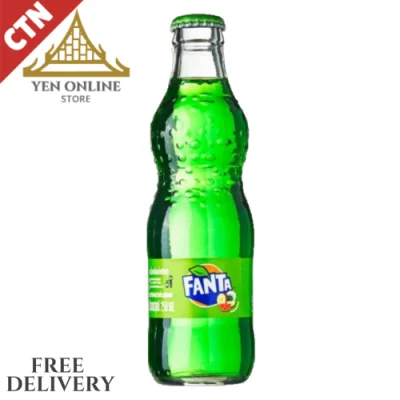 Fanta Green Soft Drink Glass Bottle 12x250ML