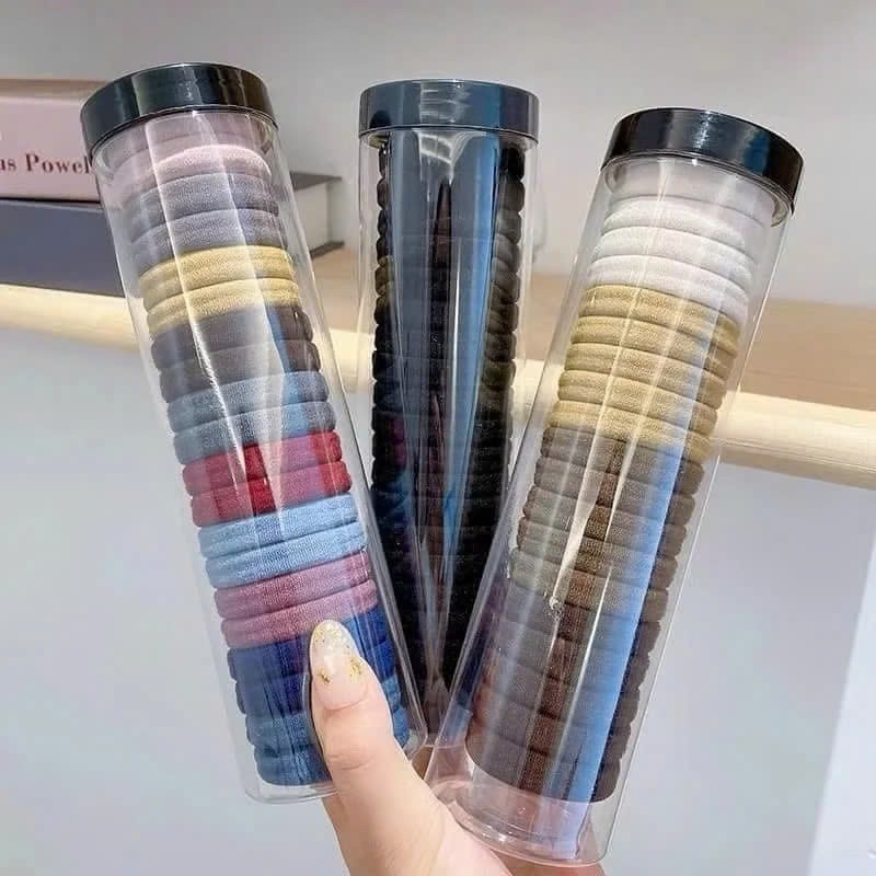Thun cột tóc nữ Hàn Quốc dễ thương iLita phụ kiện buộc tóc đẹp nhiều màu xanh, đỏ, tím, vàng, trắng, đen