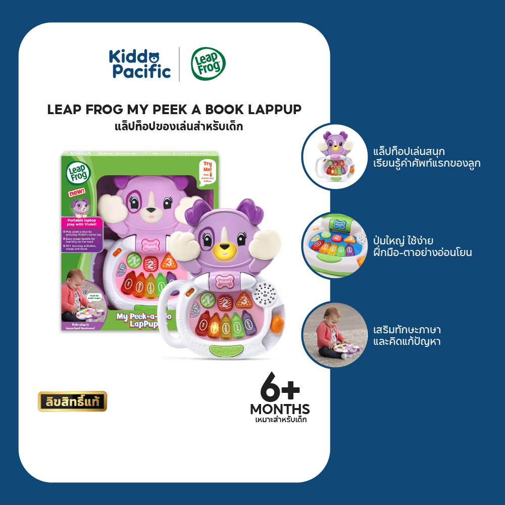 LeapFrog My Peek-a-Book Laptop แล็ปท็อปของเล่นสุดน่ารัก เสริมทักษะผ่านการเล่นแสนสนุก ราคา 1,116 บาท*ส่งฟรี