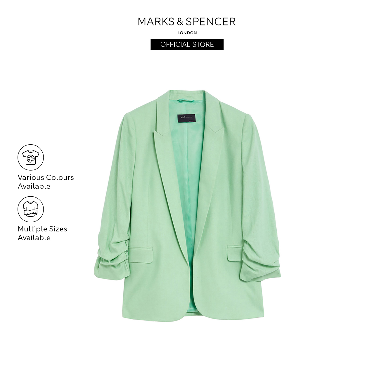 Marks and spencer green blazer sale