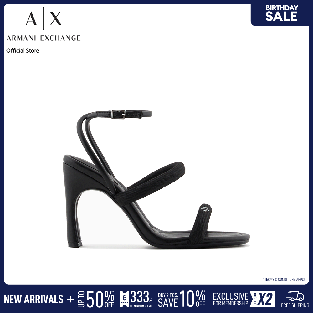 Armani Exchange Sandal Women XDP059-XV925-00002 Black ราคา 8,590 บาท*ส่งฟรี
