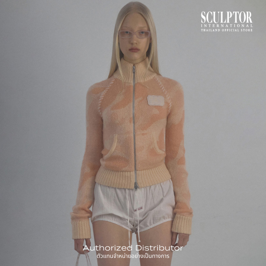 SCULPTOR® เสื้อกันหนาว Camouflage Mohair Raglan Zip-Up ราคา 5,370 บาท*ส่งฟรี