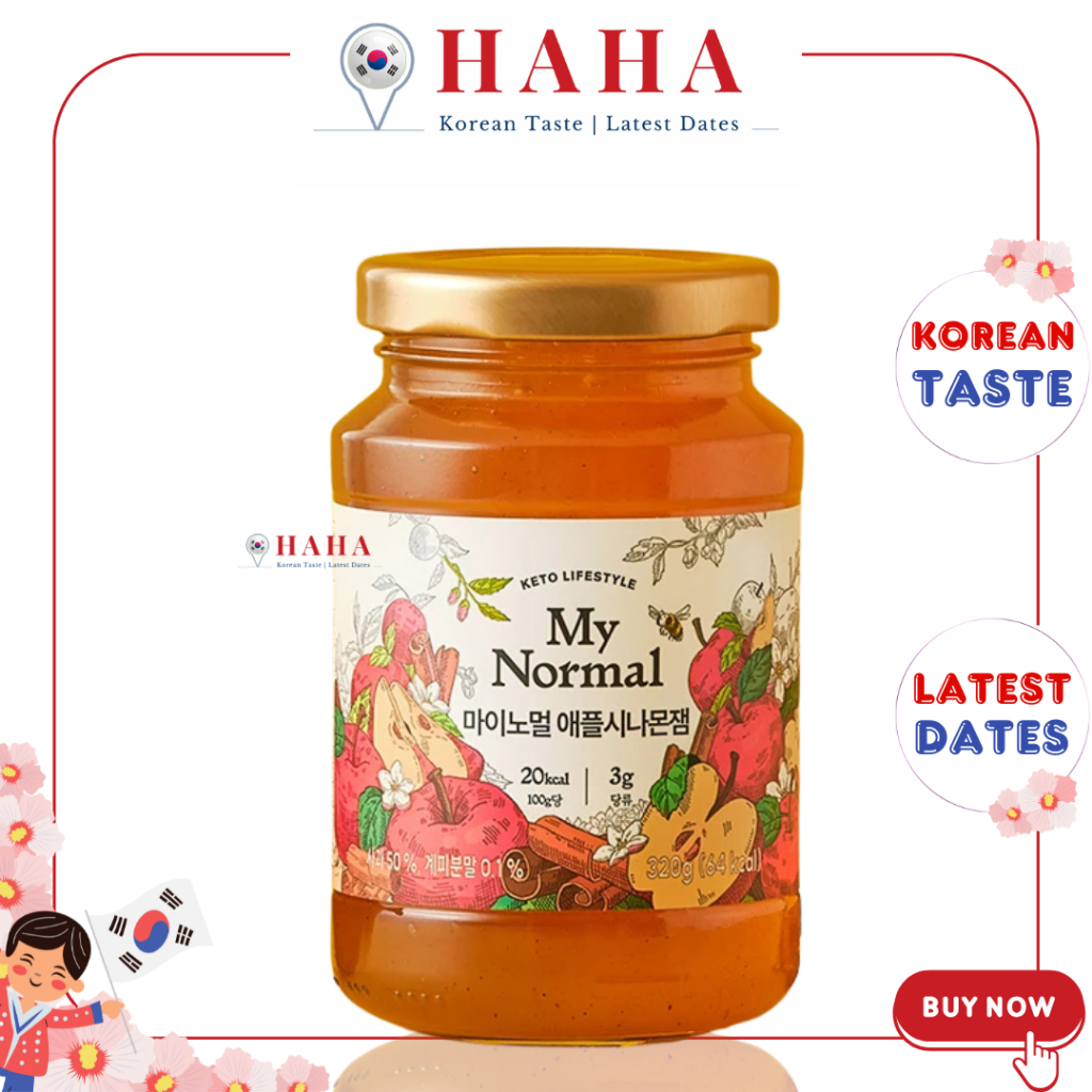 Mứt Táo Quế Ít Đường, Ít Calo Hàn Quốc MY NORMAL (마이노멀 애플시나몬잼) 320g | sieuthiHAHA