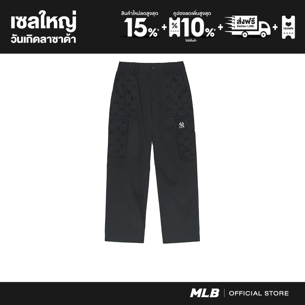 MLB Woven Pants Unisex  Jacquard Dia Monogram Cargo Wide Pants  3AWPM0251 50BKS Black - ยี่ห้อ MLB ราคา 5,990 บาท*ส่งฟรี