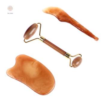 MELODIA Dụng cụ gua SHA sừng bò tự nhiên lược cạo toàn thân mát xa có răng rộng