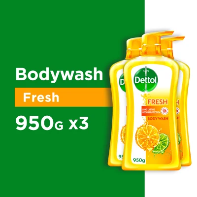 [Bundle of 3] Dettol Body Wash Fresh 950G