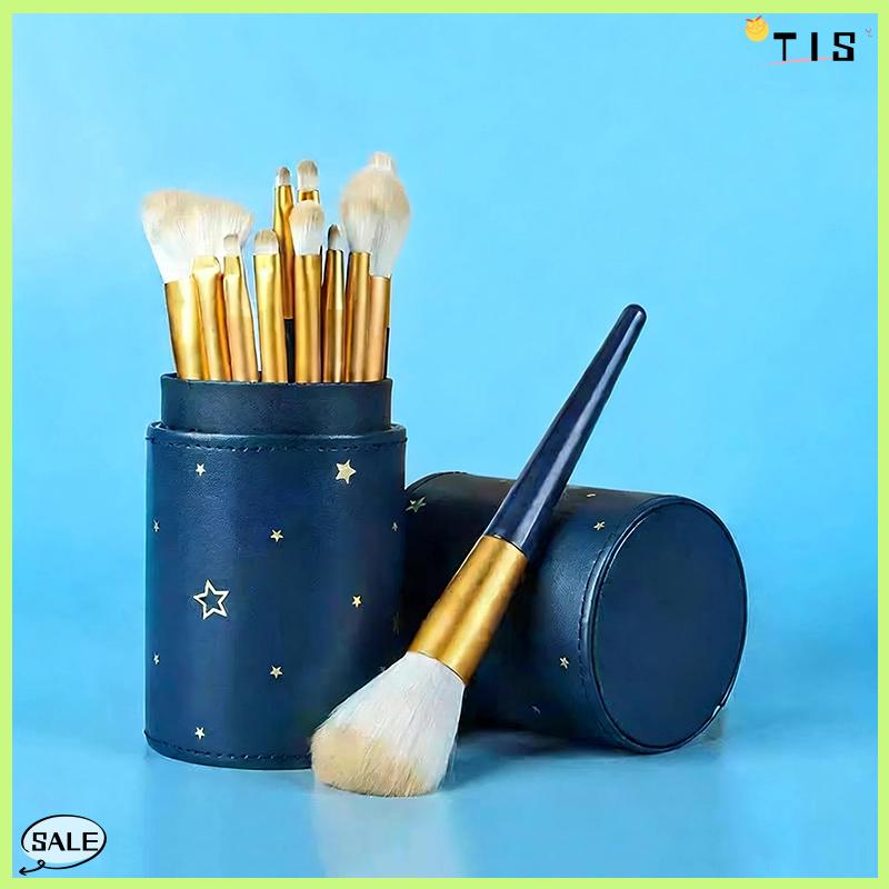 Follow Get New【TIS】 Bộ 5 7 10 12 Cây Cọ Trang Điểm gồm Cọ Phấn Nền, Má Hồng, Phấn Mắt và Phấn Tạo Khối, Bộ Cọ Trang Điểm Chuyên Dụng - 5