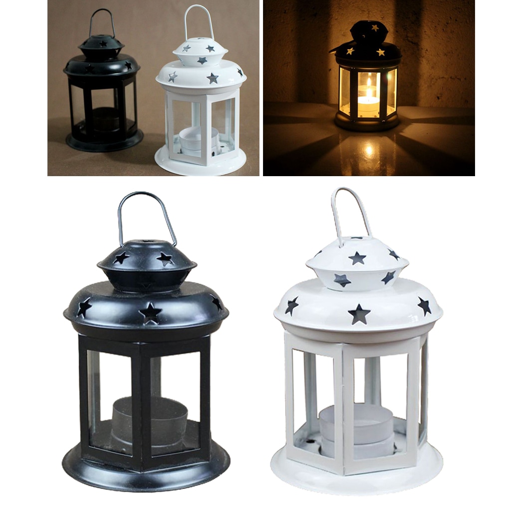 Chic Candle Tealight Holders Stand Black/White Candlestick Living Room Decor