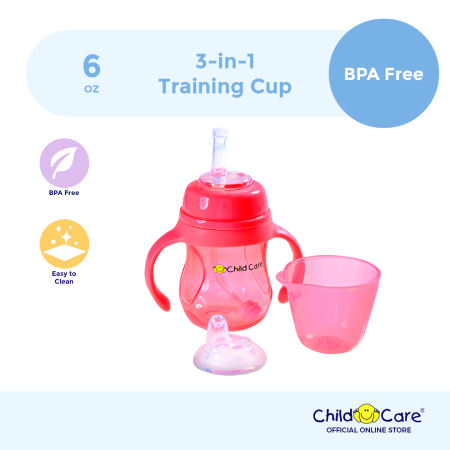 Child Care 3-in-1 Training Cup for Baby or Toddler