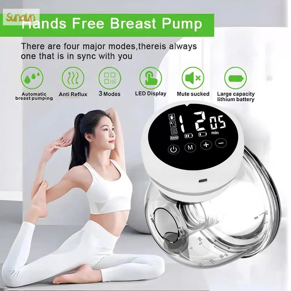 SUNDUN Dung tích 180ML Máy hút sữa điện Tích hợp thông minh Massage không đau Máy hút sữa im lặng Máy bơm đeo được Lực hút cao Máy hút sữa không cần dùng tay Các bà mẹ đang làm việc