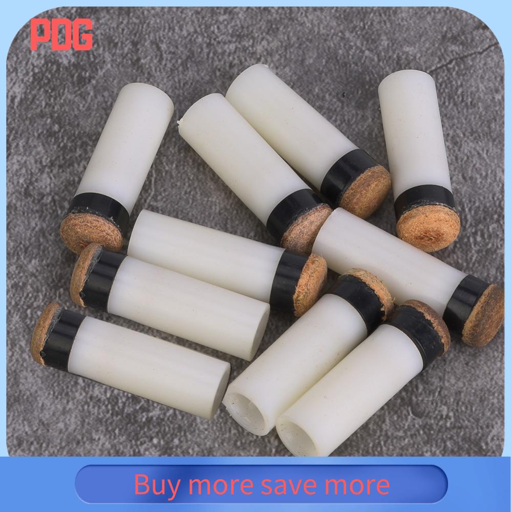 PDG 10mm Đầu cơ bi-a snooker Mẹo bền bỉ Vít gắn Đầu gậy bi-a Phụ kiện bi-a Ống nối trắng Thay thế đầu cơ bi-a Thay thế gậy bơi