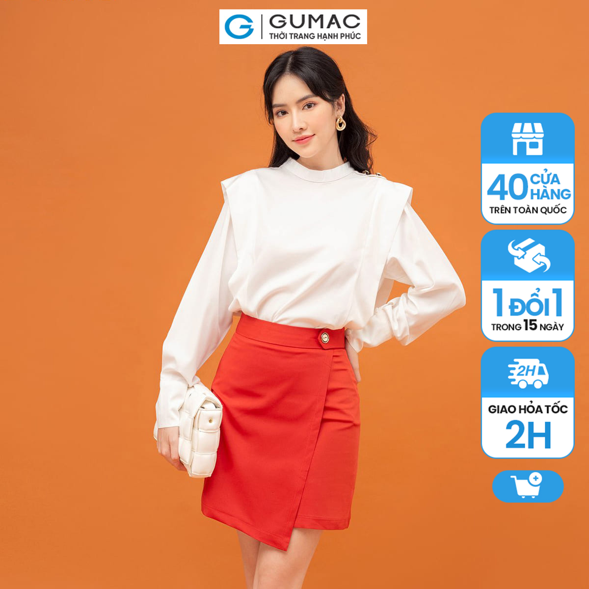 Chân váy phối nút VB4205