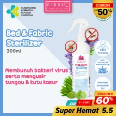 BerryC Bed And Fabric Spray 300ml Sanitizer Anak Anti Tungau Kutu Kasur Bacterial Virus Non Alkohol