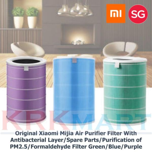 Original Xiaomi Mijia Air Purifier Filter With Antibacterial Layer/Spare Parts/Purification of PM2.5/Formaldehyde Filter Green/Blue/Purple Singapore