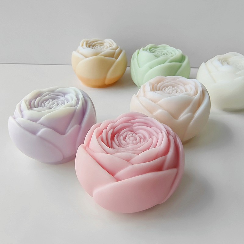 3D Flower 3D Flower Aromatherapy Candle Silicone Mold DIY Homemade Flowers Ice Epoxy Resin Mould Mousse Cake Decoration Baking Molds