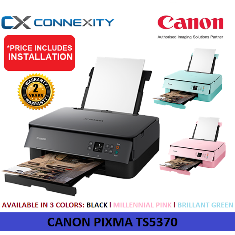 [INSTALLATION INCLUDED] Canon Pixma TS5370 l Inkjet Printers l Print l Scan l Copy l All-in-One Printer l Wireless l Canon l Pixma l TS5370 l 2 Years Carry-In Warranty l Printer Singapore