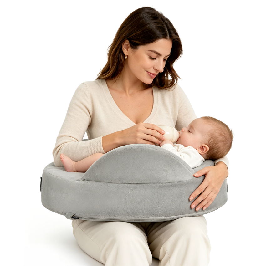 ⭐️【Local warehouse+COD】⭐Small Nursing Pillow With Safety Border Ergonomically Adjustable Removable Nursing Pillow On The Go Memory Foam Washable Cushion Cover