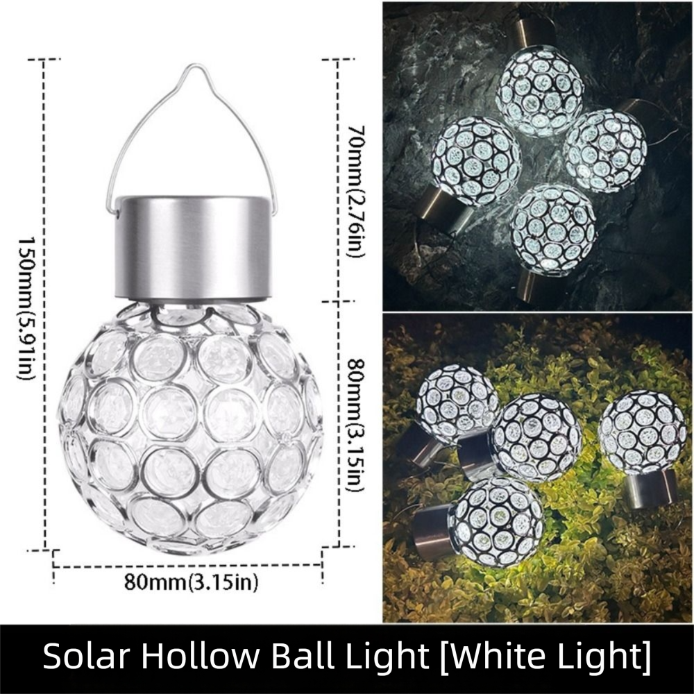 OOG Waterproof Solar Lights Round Ball Motion Sensor LED Lights Camping Crystal Ball Outdoor Lights Garden