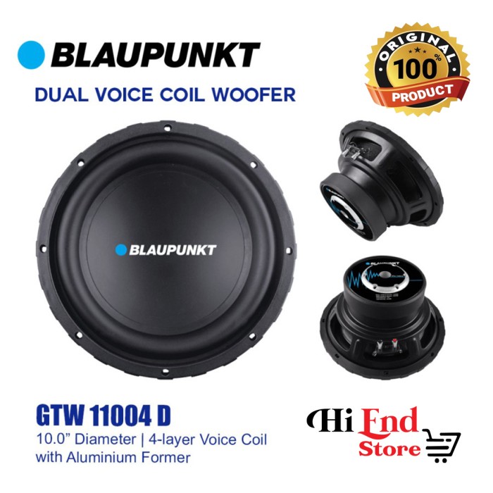 BLAUPUNKT SUBWOOFER GTW 11004 D 4-LAYER VOICE 10 INCH - YUNIC STORE01 Harga 1,490,000 rupiah*Gratis Ongkir