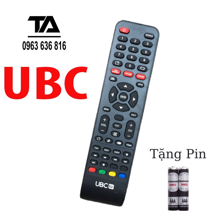Remote Điều Khiển Tivi Ubc Smart  Theo Tivi