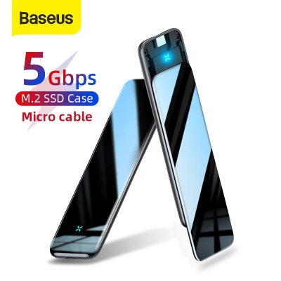 Baseus M2 SSD Case NVME External Hard Drive Case M.2 to USB Type C 3.0 Hard Drive for NGFF SATA M/B KEY Disk Case SSD Caddy
